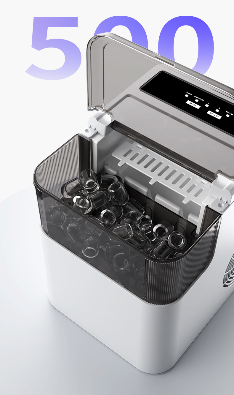 制冰机家用跨境便携式智能宿舍商用小功率子弹冰全自动小型制冰机详情7