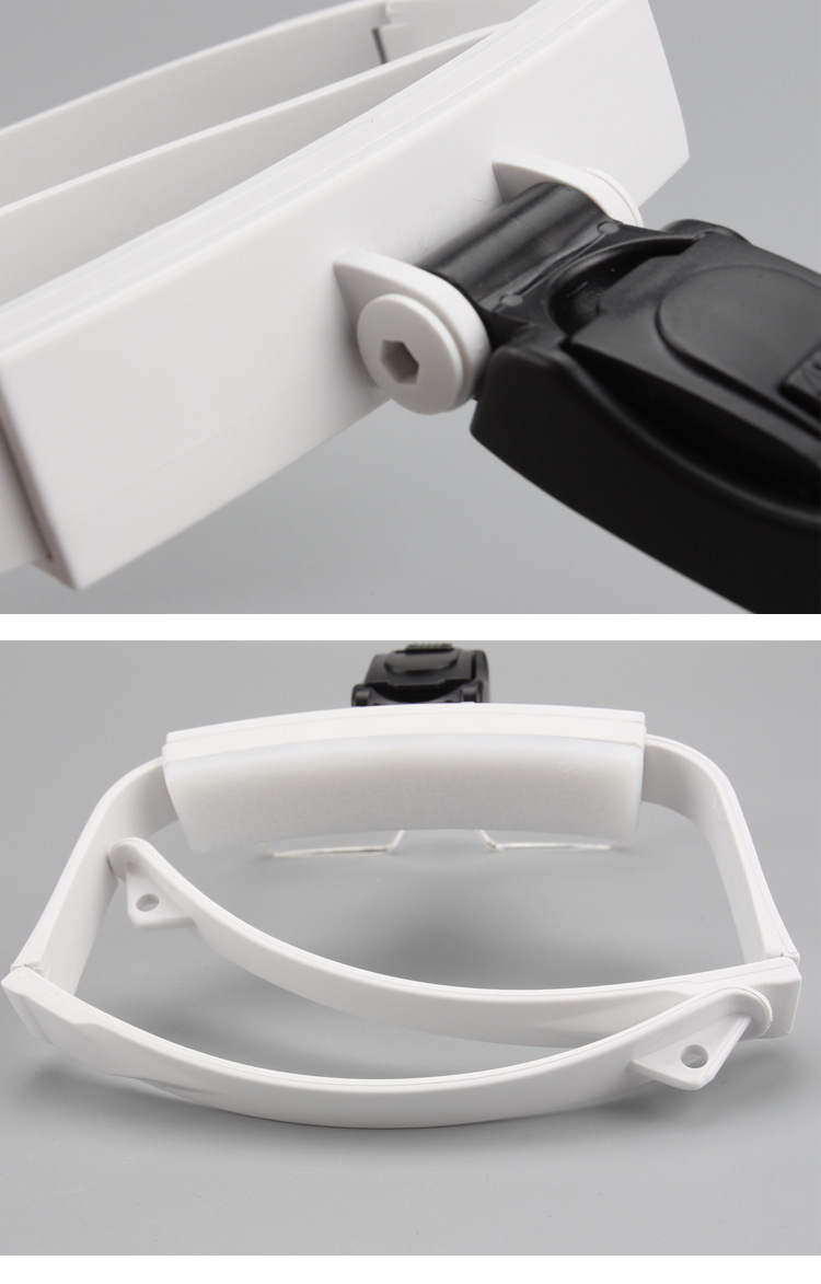 LED light 9201 head-mounted glasses, high-definition acrylic multi-magnification lenses, reading electronic repair magnifying glass pic 13