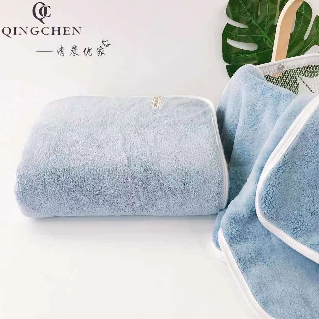暮色亿清晨柔软吸水加厚毛巾地摊珊瑚绒干发巾婚庆伴手礼品结回礼详情12