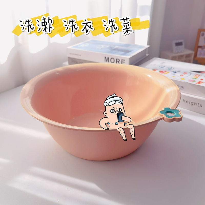 70YF Korean-style thickened small basin, household small washbasin, plastic pic 3