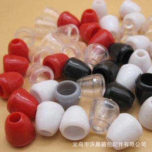 现货直销 2.0CM长黑色白色塑料吊钟 雨衣无盖吊钟 长吊钟穿绳扣详情3