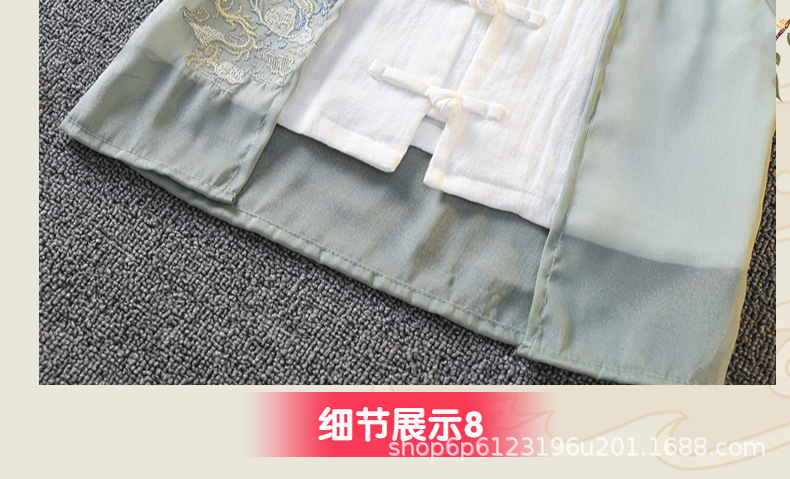 国潮儿童汉服男中国风古装六一儿童合唱服表演服国学服男女童演出服夏详情11