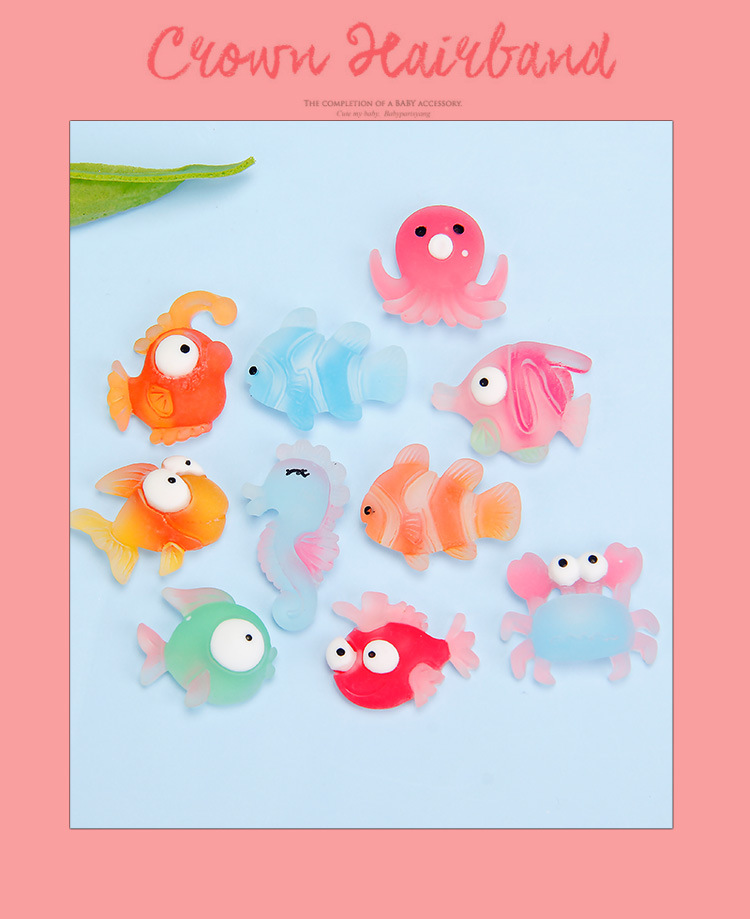 海洋系列卡通螃蟹洞洞鞋树脂配件 diy手机壳贴片发夹diy树脂批发104104详情9