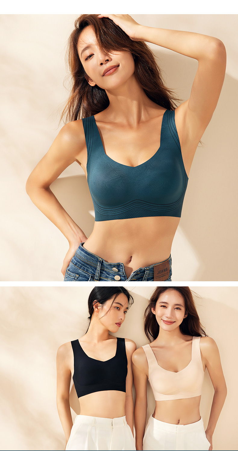 加工定制无钢圈背心式软支撑无痕内衣女小胸聚拢文胸收副乳防下垂详情36
