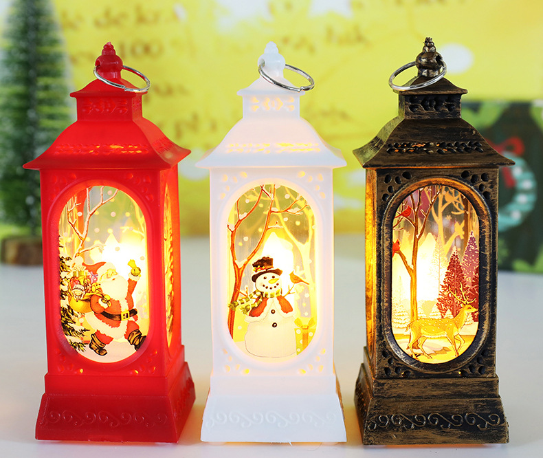 Cross-border new Christmas decorations: wind lamps, candlestick lamps, old man snowman Christmas decorations, night lights, table ornaments pic 7