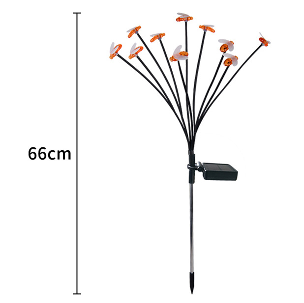 Attractive solar light best-selling brand LED curtain light, fiber optic jellyfish landscape solar panel, courtyard ground insertion, wind swing firefly light 13001-6 pic 28