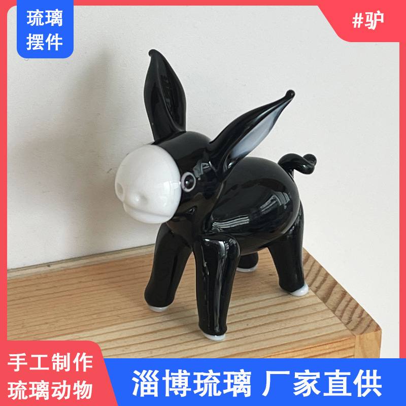 圣诞节礼物拉丝圣诞树淄博琉璃工艺品玻璃制品桌面摆件手工装饰灯详情7