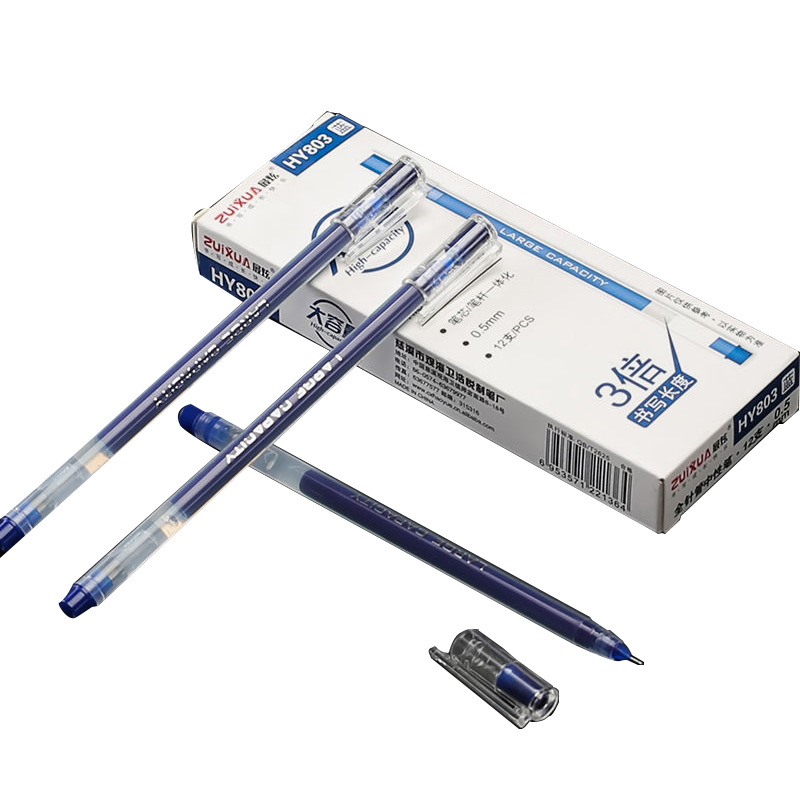 Wholesale of large-capacity gel pens, signature pens, magenta 0.5mm all-in-one student water pens pic 2