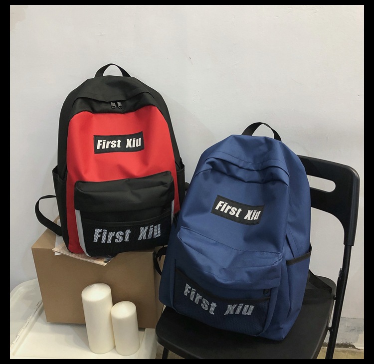 双肩包女2020新款大学生ins风书包韩版原宿ulzzang潮牌百搭背包男详情32