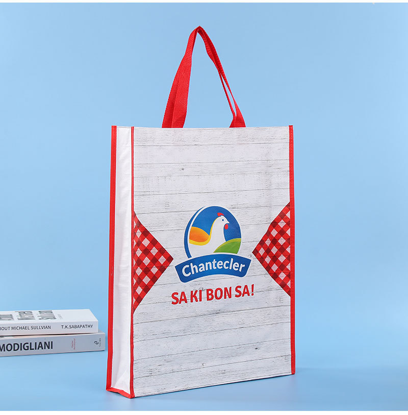 Factory wholesale PP laminated advertising woven bags, laminated non-woven fabric hand-held shopping bags, hand-held woven gift bags pic 15