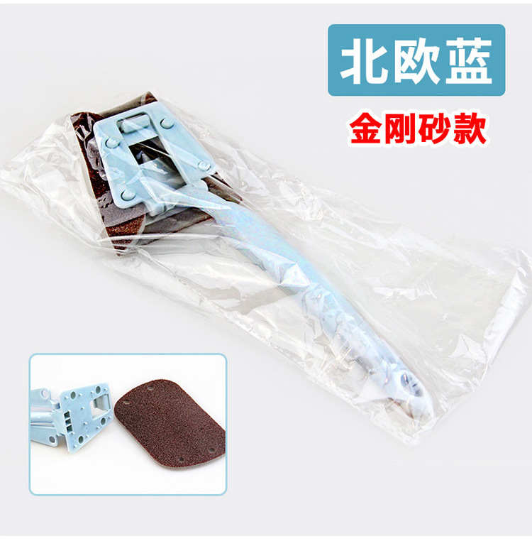 Long-handled cleaning brush, diamond sand sponge, kitchen cleaning, dishwashing and pot washing brush, household scouring pad, dishwashing cloth pic 16