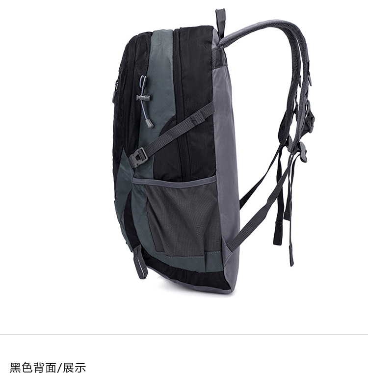 黑色户外运动背包 新款双肩包旅行包登山包户外背包男士背包详情13