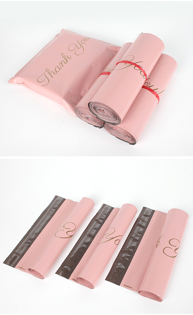 Wholesale of brand-new pink express delivery bags, blue thickened e-commerce clothing express delivery packaging bags, and white waterproof packing bags pic 13