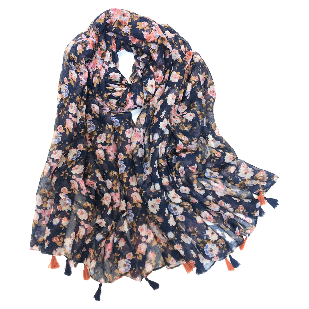 一件代发新款欧美春夏季时尚百搭印花流苏围巾 披肩 跨境专供 工厂批发详情14