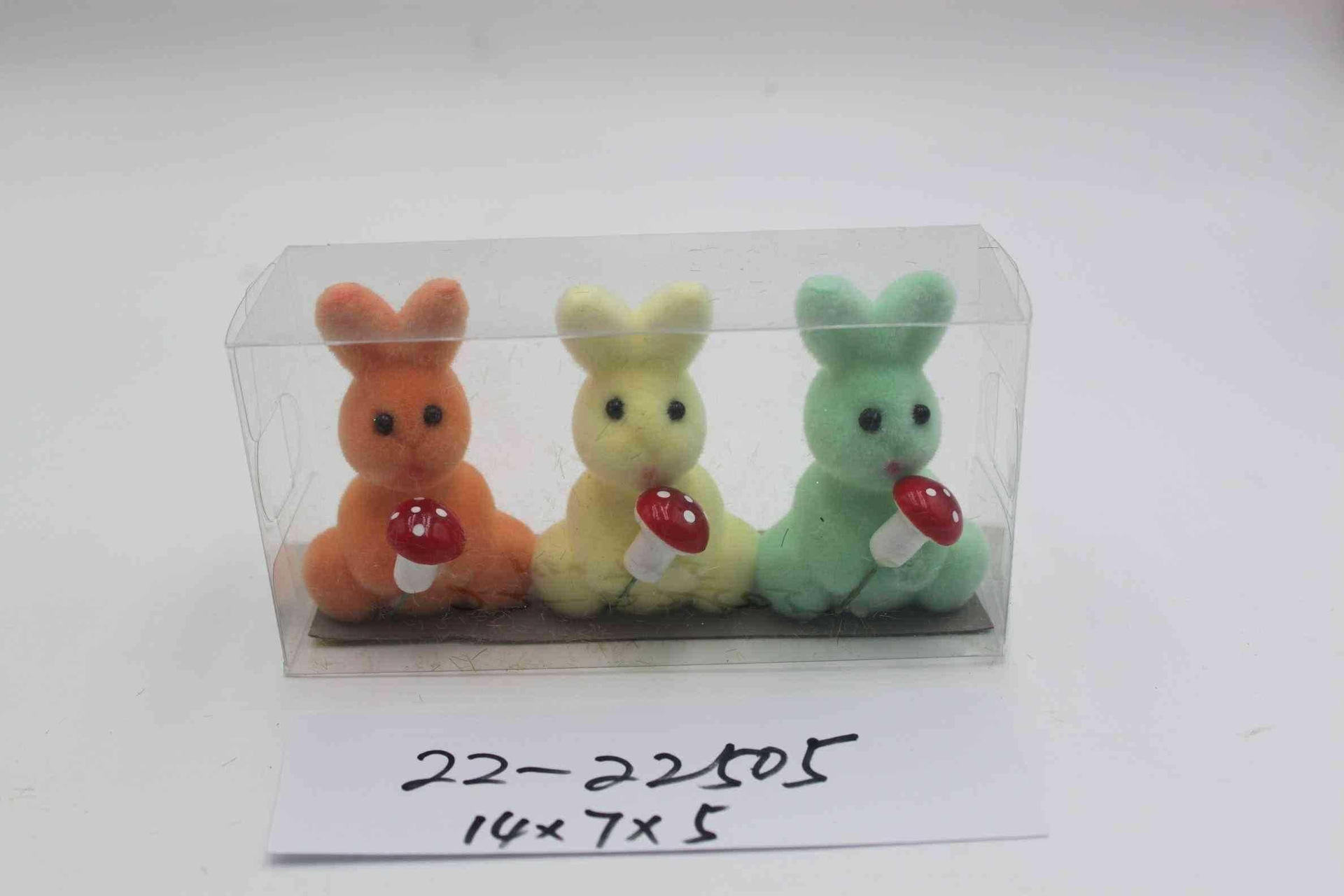 2023新款PVC盒装植绒兔金粉兔复活节通用颜色多样可爱详情3