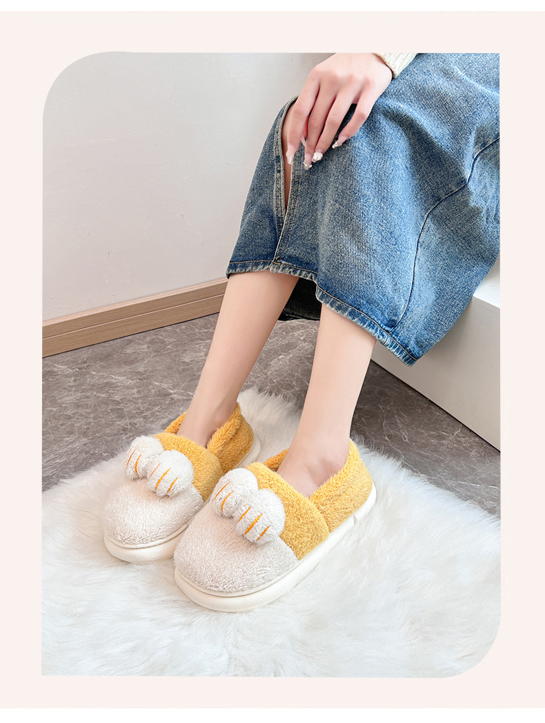 新款拖鞋儿童棉鞋冬季软底防滑家居宝宝男童女童保暖毛绒鞋子详情11