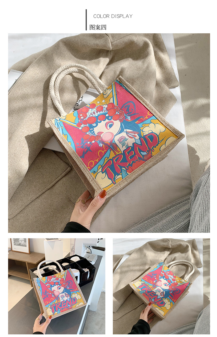 国潮少女帆布包女ins风单肩包风2020新款潮民族风复古麻布手提袋详情13