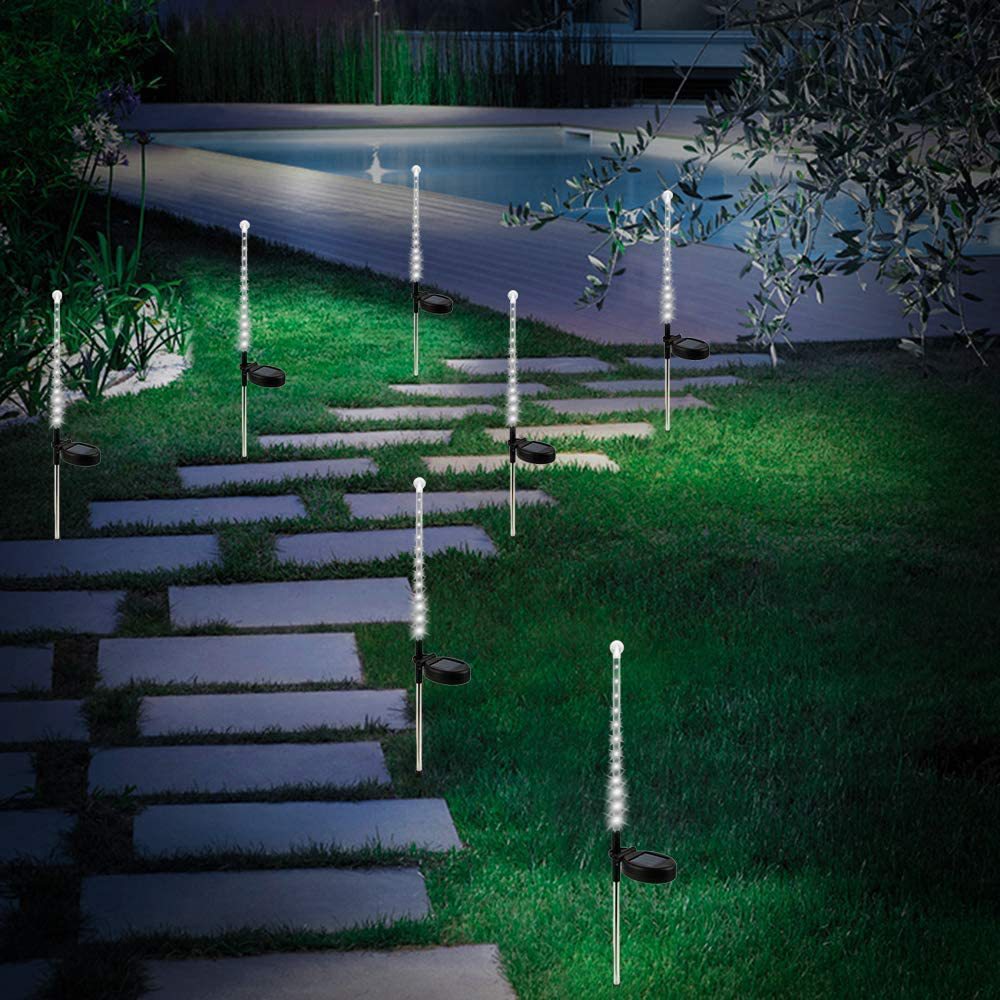 Wholesale of new solar meteor shower lights, LED creative outdoor courtyard garden decorative lights, and ground-mounted lawn lights pic 4