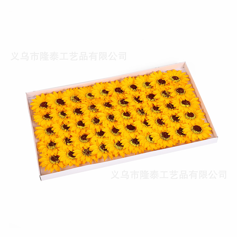 母亲节香皂花太阳花花束礼盒diy仿真向日葵装饰礼品材料材料批发详情3
