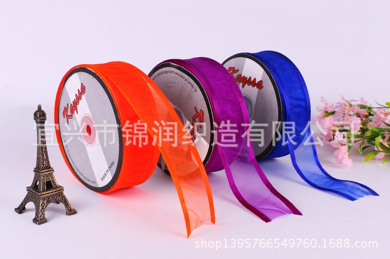 12 minutes, 4cm diy hair accessory ribbon, wide edge gauze ribbon, wide edge gauze ribbon pic 5