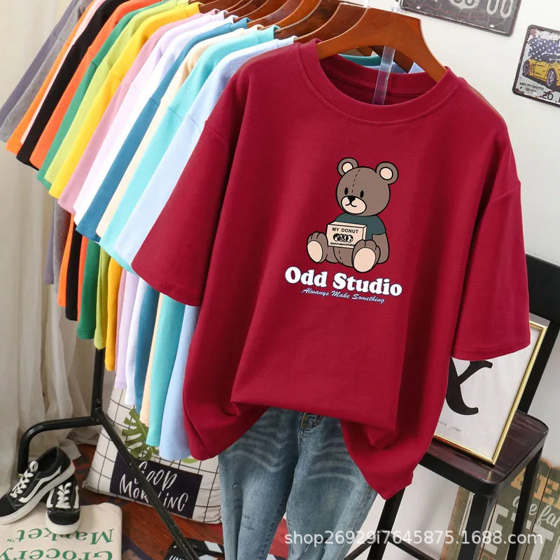 2023夏季新款夜市女装短袖T恤批发宽松大码地摊货源韩版休闲ins潮详情7