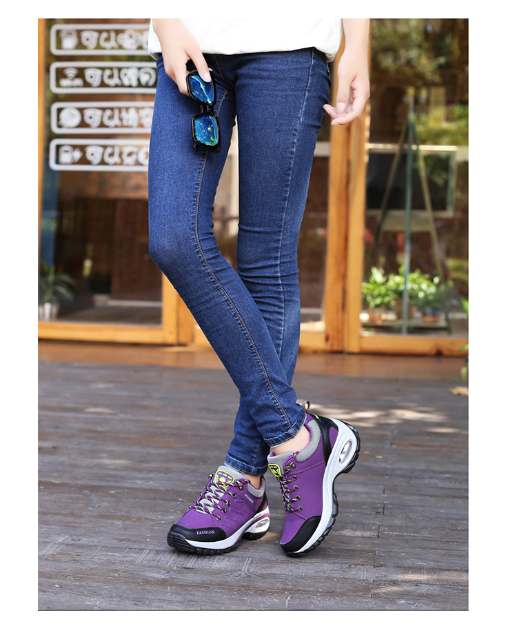 春秋季新款运动休闲鞋女士厚底增高减震气垫户外鞋中年妈妈旅游鞋详情15