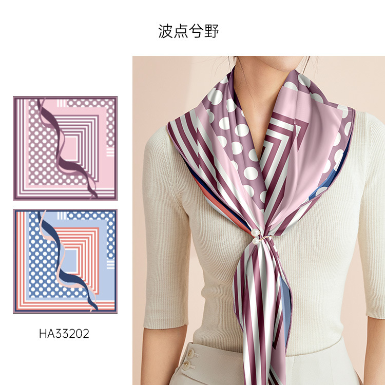 Double-sided digital silk large square scarf 90cm, Chinese style scarf, heavyweight 16mm mulberry silk scarf processing on behalf of others pic 17