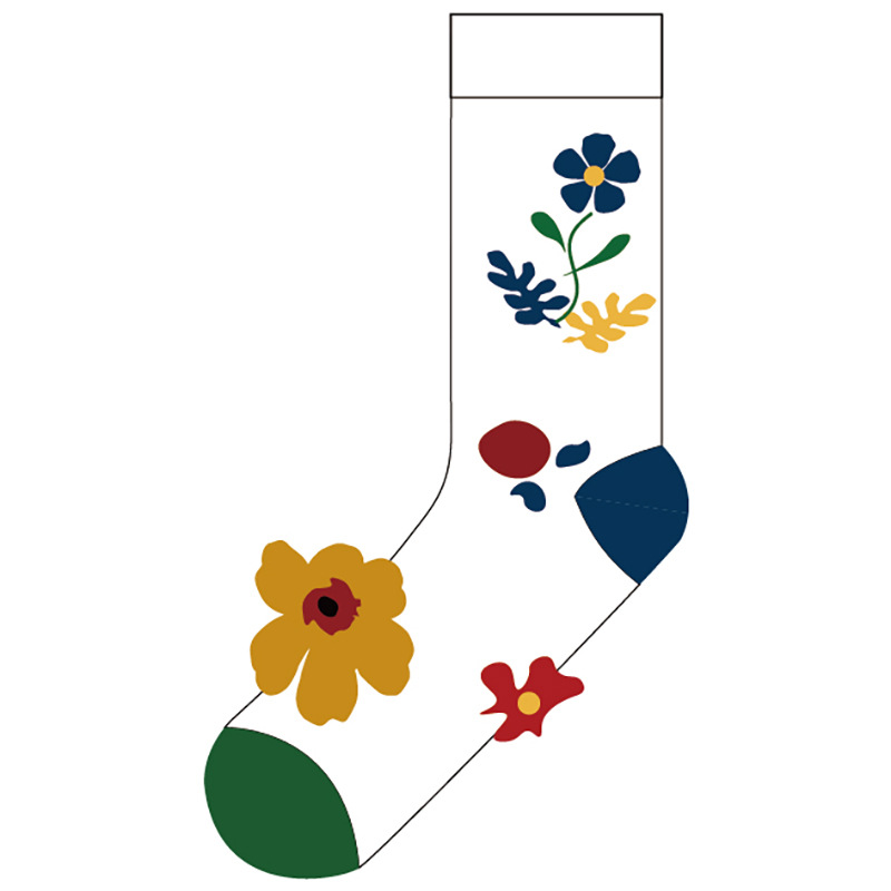 23年新款 春夏流行棋盘格精梳棉中筒女袜潮袜详情11