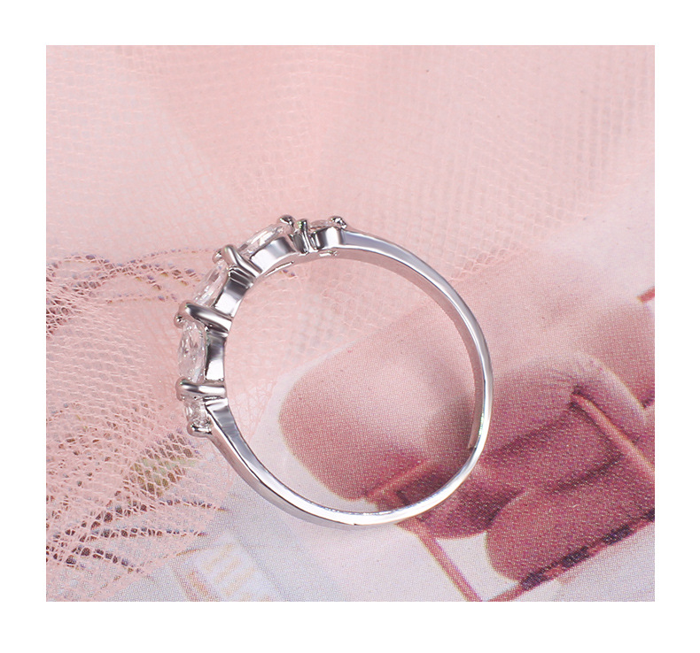 戒指食指银戒指女 潮人情侣甜美锆石指环批发厂家直销礼品戒指详情7