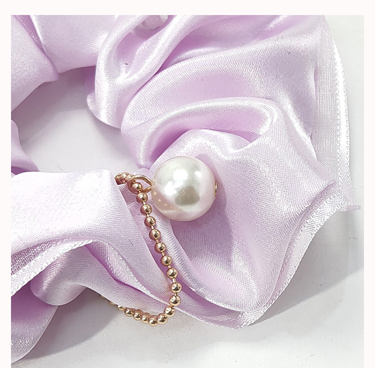 ins fresh and simple hair bands, elegant large intestine bands, the same style as JK uniforms, checked ponytail, pearl hair ties, small headwear accessories pic 14