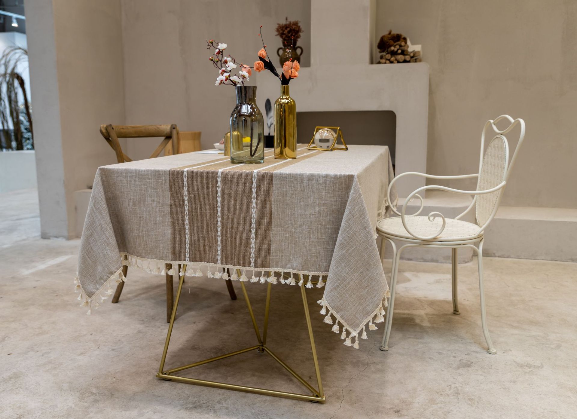 Cross-border home textile cotton and linen embroidered tablecloth, party dust-proof, Christmas festival, kitchen, banquet and gathering bestseller tablecloth pic 31