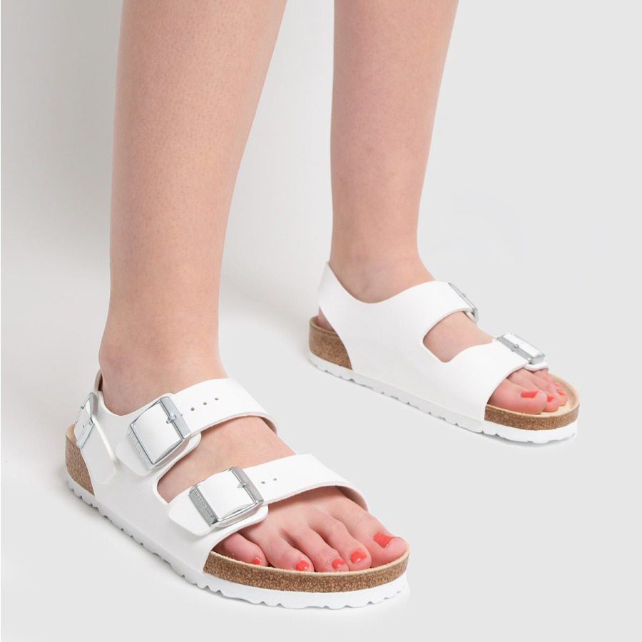 BK全牛皮勃肯鞋真皮软木凉鞋复古男女款厚底双排扣棕色大码博肯鞋详情4