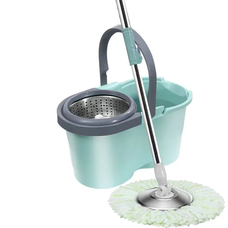 Direct sales of stainless steel hand-pressed gift mop sets from the manufacturer of hand-wash-free rotating mops with dual drive pic 3