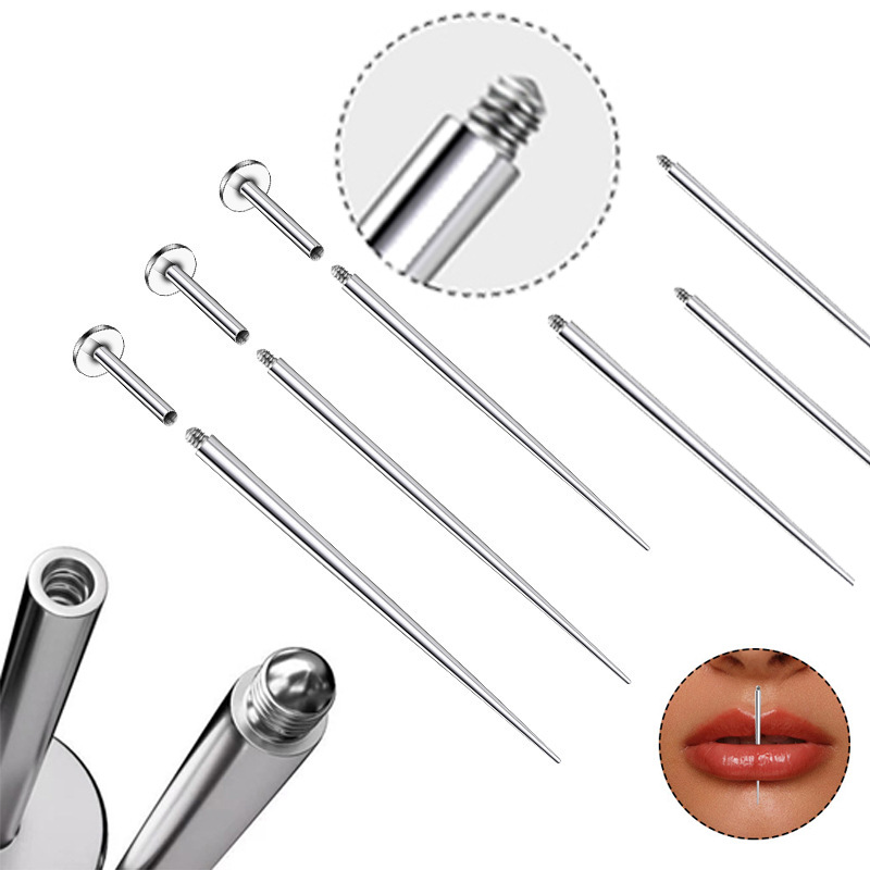 Titanium steel S-shaped nose studs, nose rings, ear studs, simple ear studs, earrings, piercing accessories, S-studs, rotating ear studs pic 4
