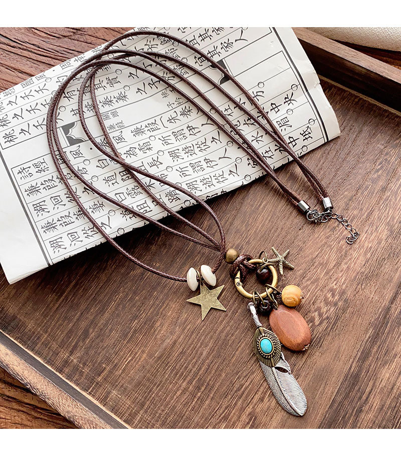 New Chinese-style Zen-inspired long feather necklace, a retro and versatile female ethnic style, a layer-and-wear sweater chain, a best-selling niche accessory pic 16