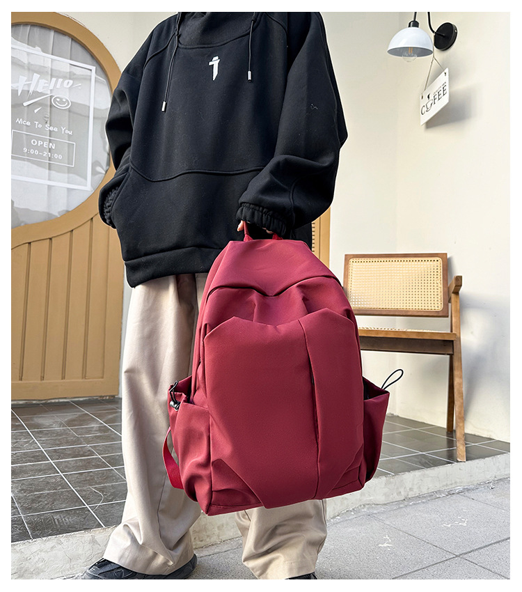 2024新款书包女大学生高中初中生旅行防水背包潮牌男大容量双肩包详情16