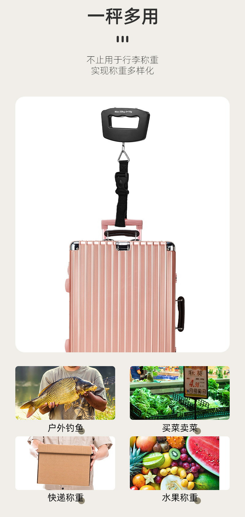 Wholesale cross-border portable electronic scales, portable scales, mini electronic scales, household spring hanging scales, food weighing scales, gram scales pic 3