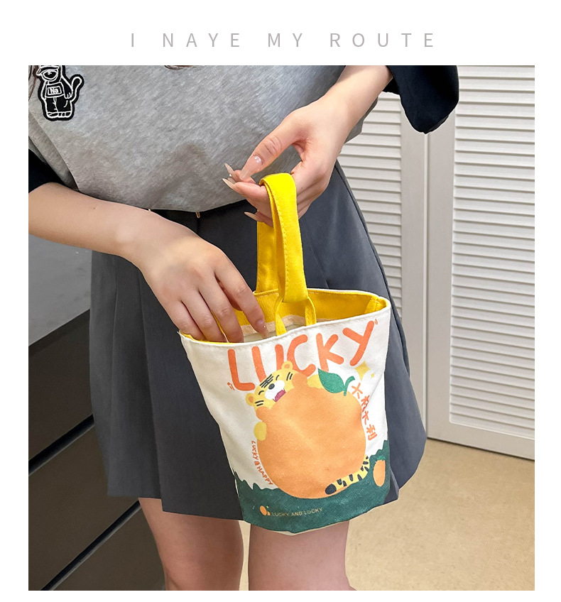 Pintura al óleo viento bolsa de mano linda impresión de un hombro bolsa portátil exterior cartoon student canvas bag al por mayor pic 1