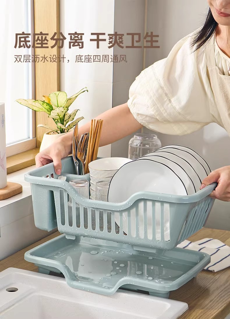 碗碟收纳架厨房水槽置物架小型碗柜碗盘盒滤水碗筷篮放碗架沥水架1详情4