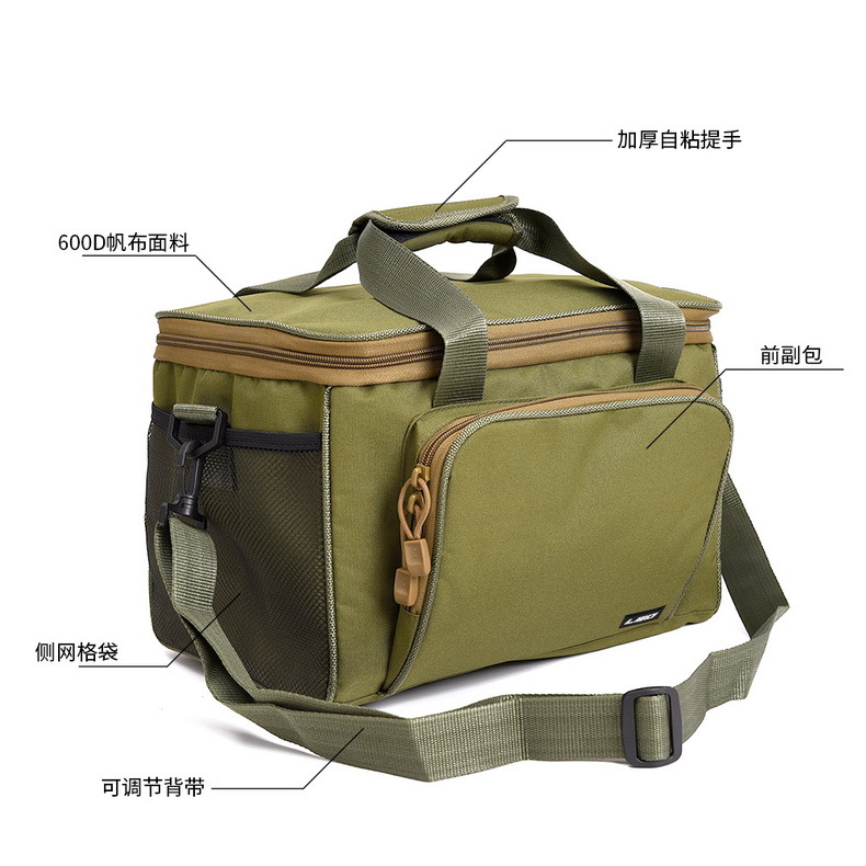 27748 LEO [Square Lure Crossbody Bag] Oxford Cloth Outdoor Fishing Gear Accessories Hard Bait Bag for Cross-border export pic 4