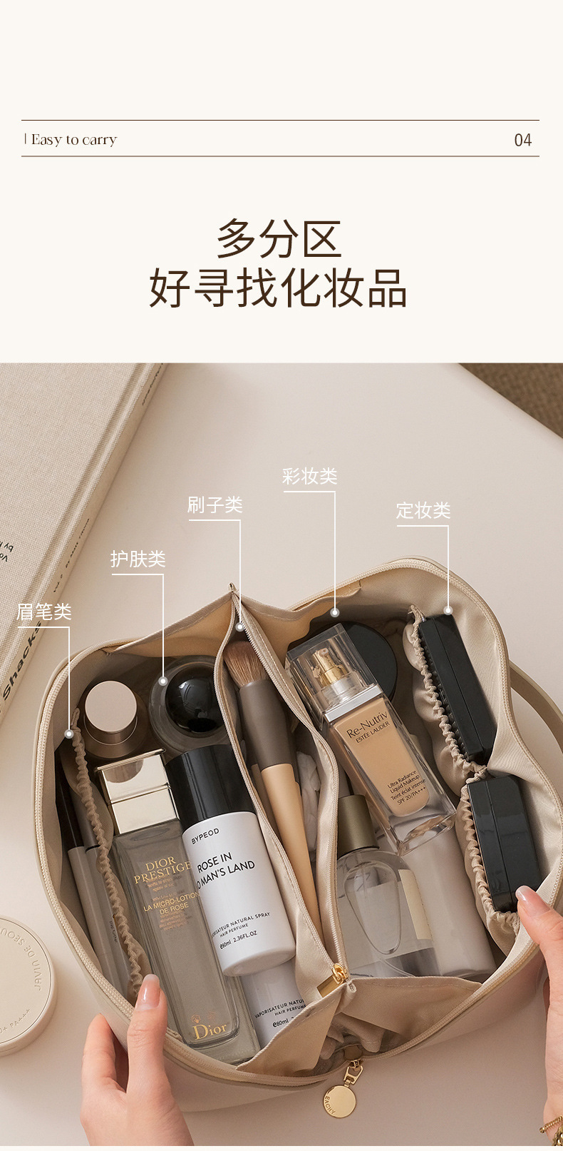 PU手提防水多功能化妆包便携大容量化妆品高颜值洗漱包旅行收纳包详情29