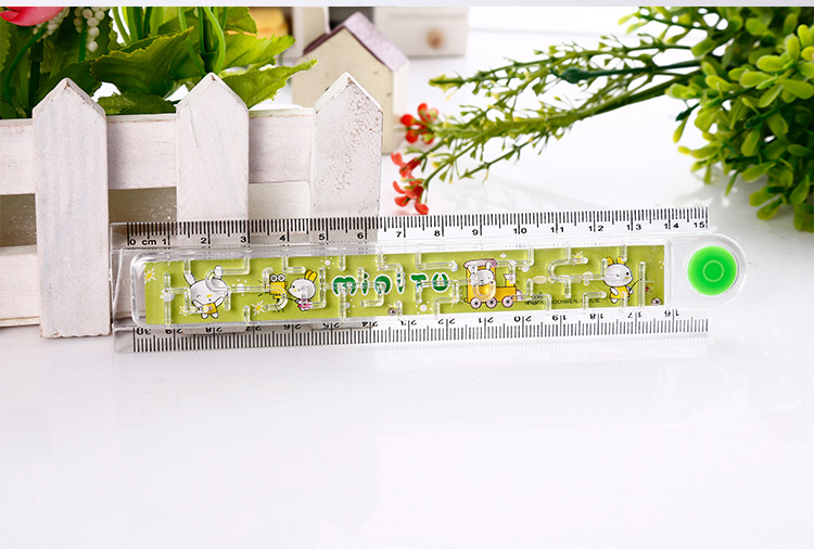 952创意尺子30cm彩色混装折叠迷宫尺小学生学习环保塑料尺子批发详情15