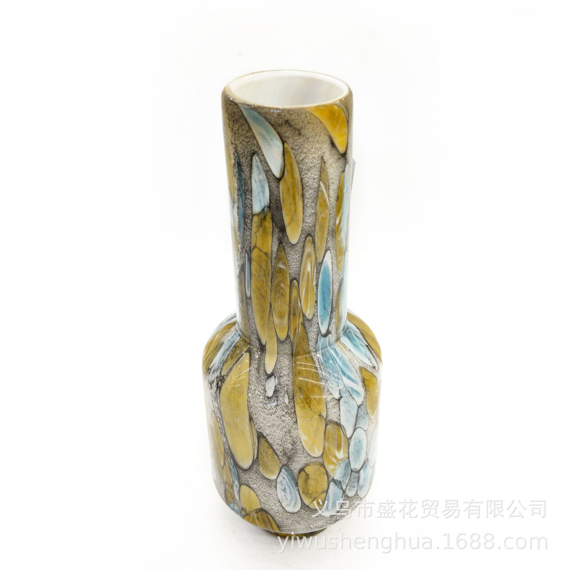 现代简约彩绘中古风玻璃花瓶摆件家居样板房会台面软装设计工艺品现代简约彩绘中古风玻璃花瓶摆件家居样板房会台面软装设计工艺品详情2