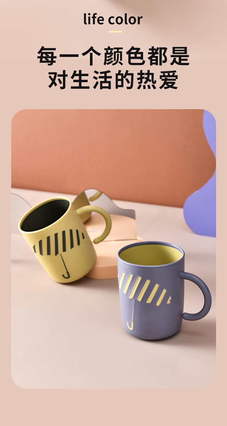 Simple cepillado tazas de enjuague conjunto de tazas de enjuague para mujeres cilindro para parejas tazas de tocador creativas un par versión coreana tazas de dientes lindos pic 5
