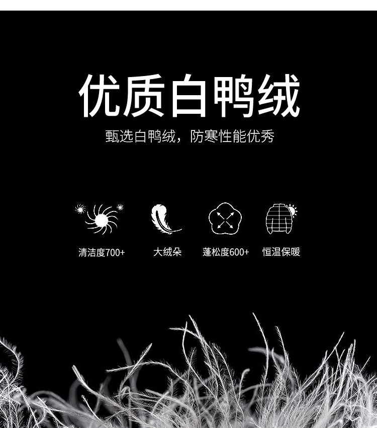 羽绒服男士2022年新款冬季中长款潮牌潮流帅气羽绒棉服青少年外套详情9