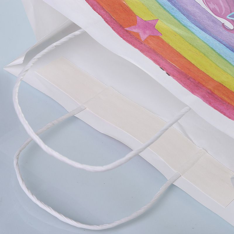 Customized fresh and light gift bags, color-printed white kraft paper printed handbags, gift paper bags, wholesale and customization pic 10