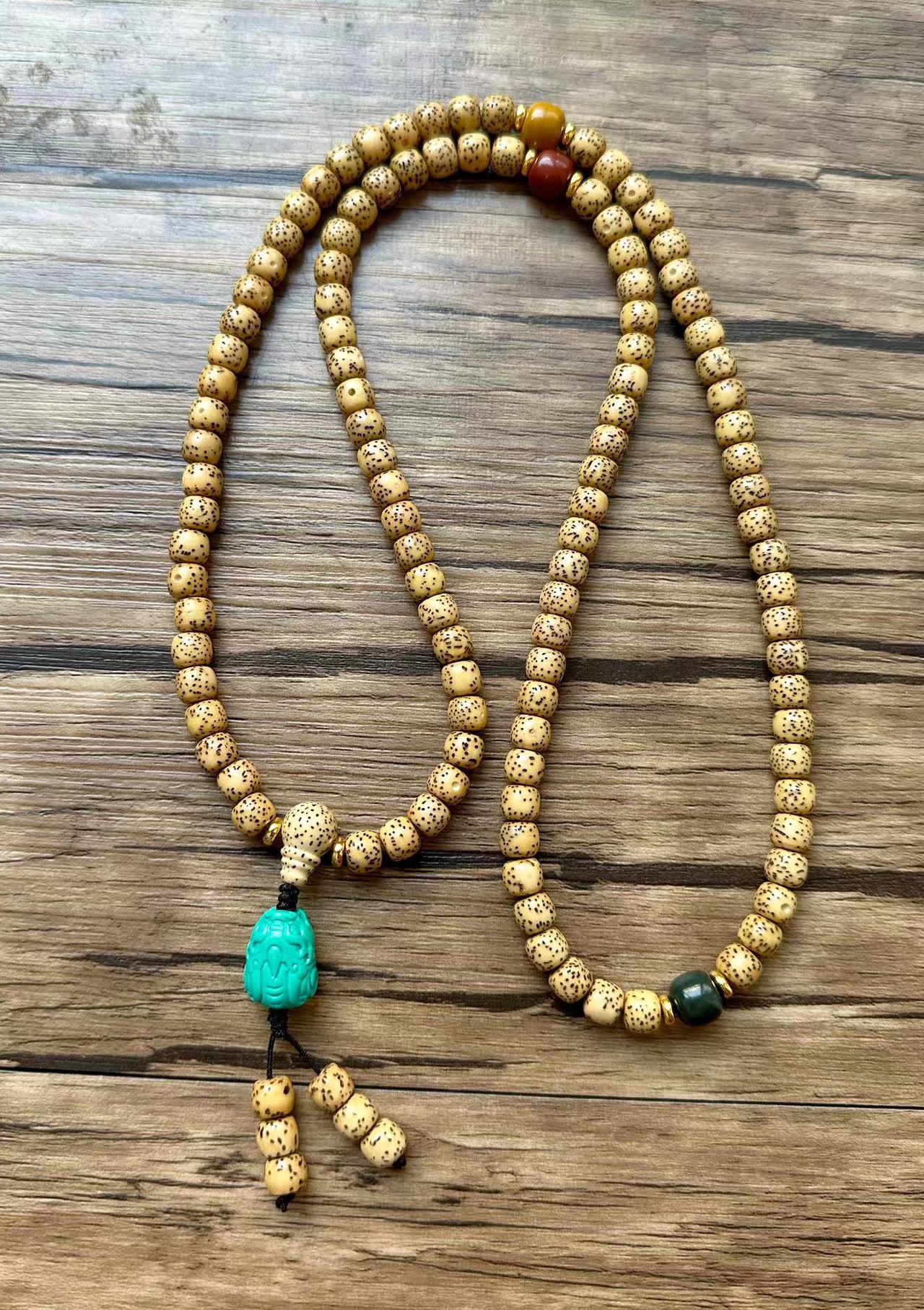 Natural Hainan Original Ecological Golden Seed Star Moon Bead 108 Buddhist Prayer Beads Bracelet Necklace, agate and turquoise Tibetan-style cultural play wholesale, cultural play Buddhist prayer beads bead bracelet bracelet, string beads factory direct sales wholesale pic 13