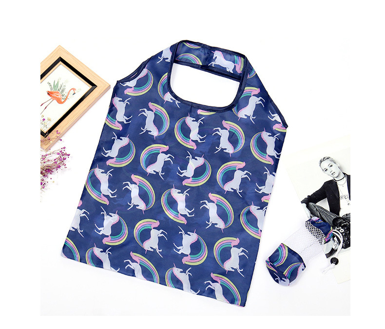 Customized wholesale of creative polyester Oxford fabric printed handbags, gift bags, portable folding shopping bags pic 15