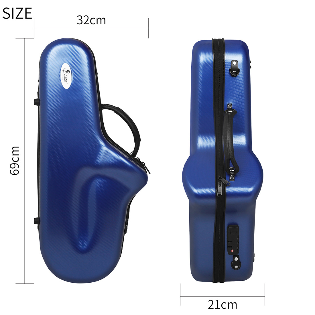 SALDE E-flat alto saxophone fiberglass reinforced plastic pressure-resistant lightweight box, wear-resistant saxophone case, instrument backpack pic 3
