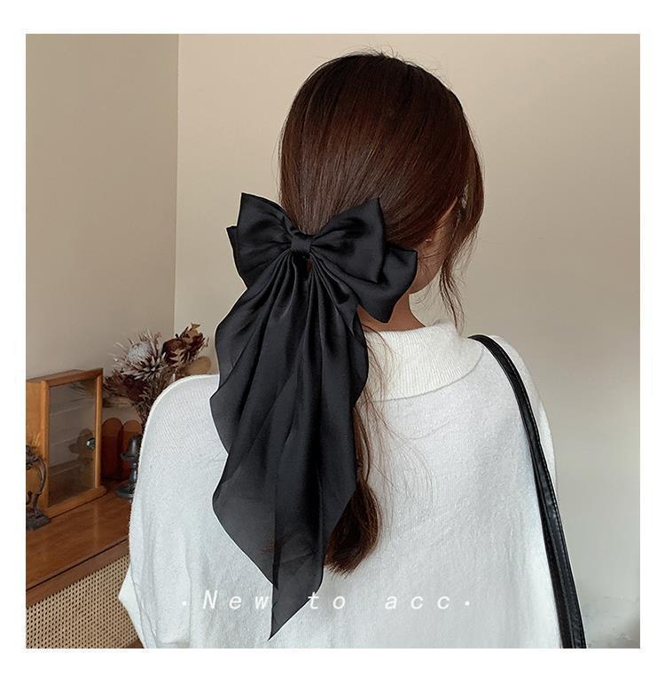 杨紫同款大号复古飘带蝴蝶结发夹后脑勺超仙气质发夹弹簧夹发饰详情7